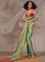 Silk Teal Casual Wear Weaving Saree